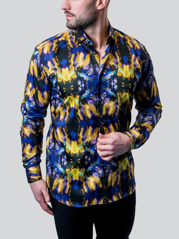 Fibonacci Tie Dye Dress Shirt