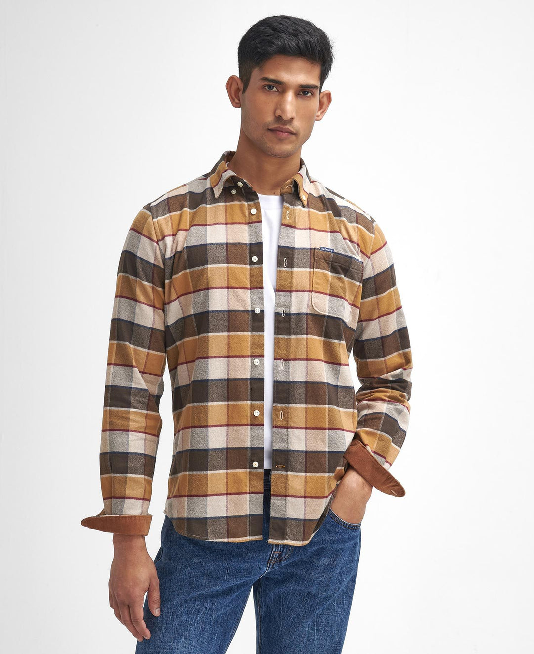 Valley Tailored Check Shirt-Classic Brown