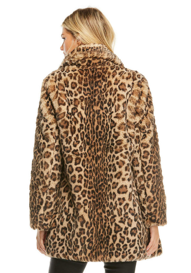 JOIE Leopard hotsell Print Fur Coat