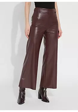 パンツ Stretch vegan leather wide pants パンツ Stretch vegan leather wide pants Vibrant Vegan Pu