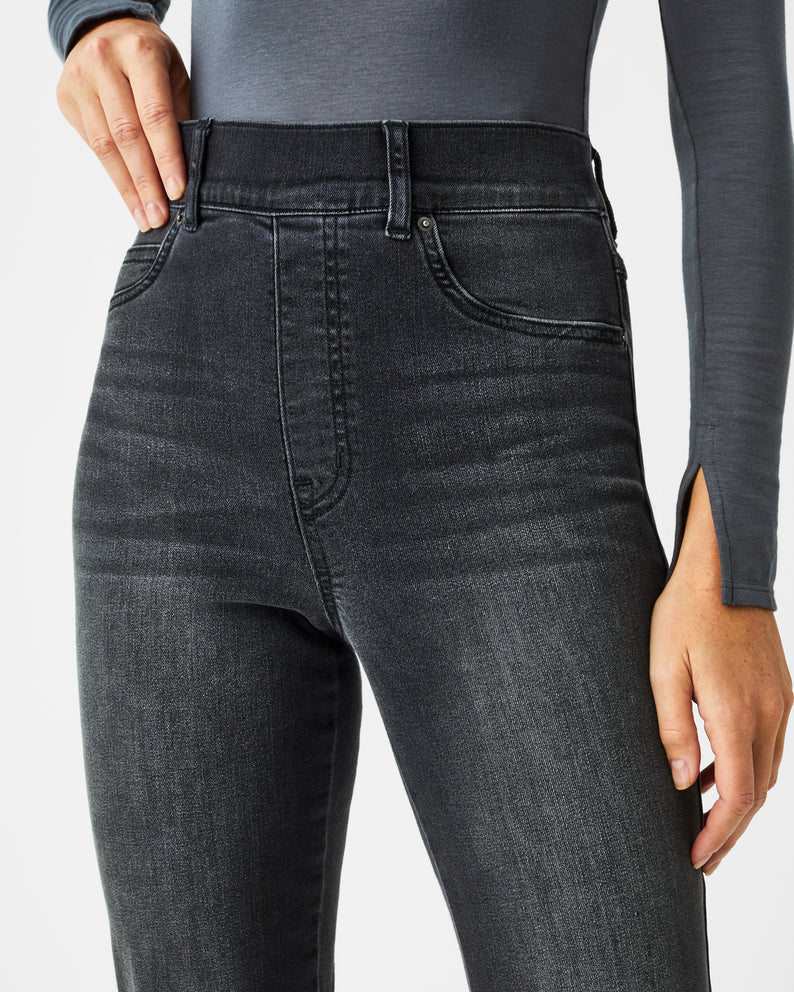 【BOK PLACE】Lycra banding spandex straight denim pants Straight Leg Jeans - Black – Benjamin's & Libba's