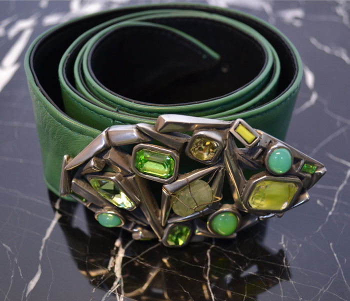 Connie Bates Custom Pewter Green Belt – Benjamin display picture 1